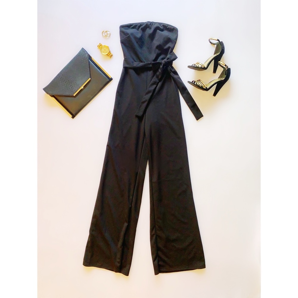 Strapless Wide-Leg Jumpsuit